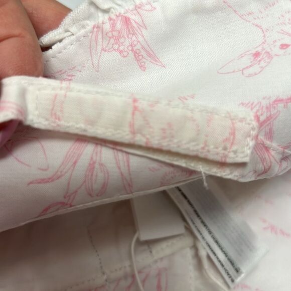 Janie and Jack 100049341 Light Pink Bunny Toile Baby  Toile Sun Hat size 3-6 - Picture 9 of 10